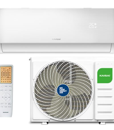 Инверторен стенен климатик KAISAI WHITE PRO HEAT+ KRW-12TLHI KRWB-12TLHO с вътрешно и външно тяло и дистанционно