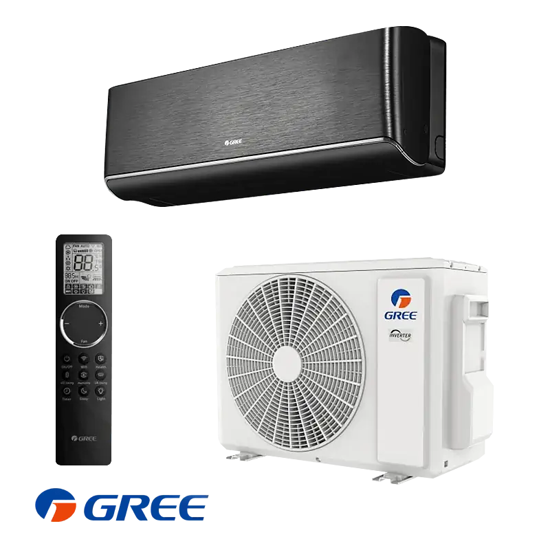 Инверторен стенен климатик Gree Airy GWH12AVCXD-K6DNA1A черен