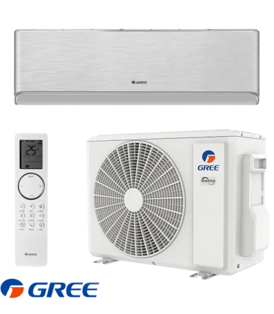 Инверторен стенен климатик Gree Airy GWH18AVDXE-K6DNA1A сребърен