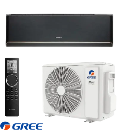 Инверторен стенен климатик Gree Airy GWH18AVDXE-K6DNA1A черен