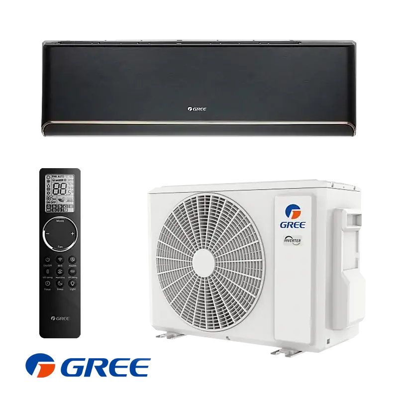 Gree Airy GWH18AVDXE-K6DNA1A – черен инверторен климатик Инверторен стенен климатик Gree Airy GWH18AVDXE-K6DNA1A черен