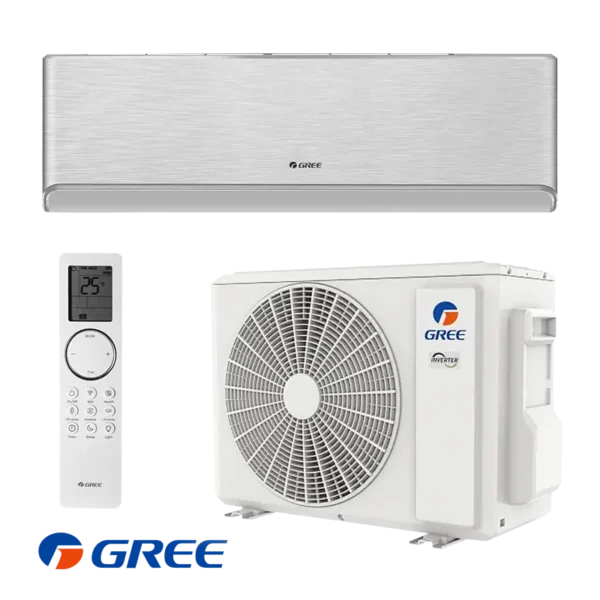 Инверторен климатик Gree Airy GWH24AVEXF-K6DNA1A - сребърен