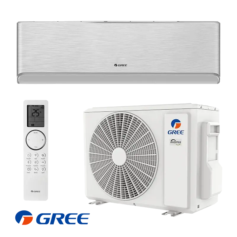 Gree Airy GWH24AVEXF-K6DNA1A – сребърен инверторен климатик Инверторен стенен климатик Gree Airy GWH24AVEXF-K6DNA1A сребърен