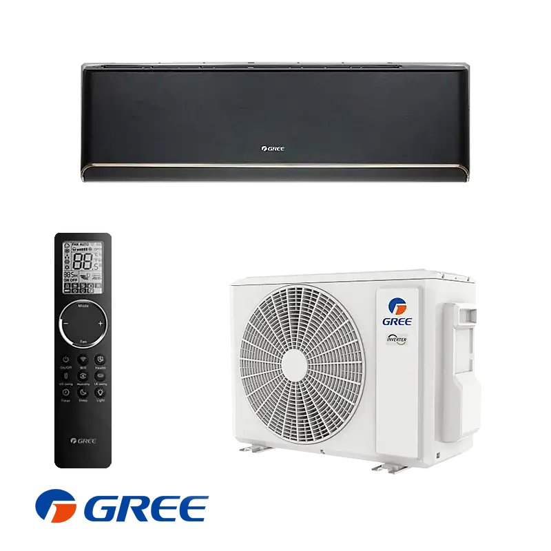 Gree Airy GWH09AVCXB-K6DNA1B – черен инверторен климатик Инверторен климатик Gree Airy GWH09AVCXB-K6DNA1B черен
