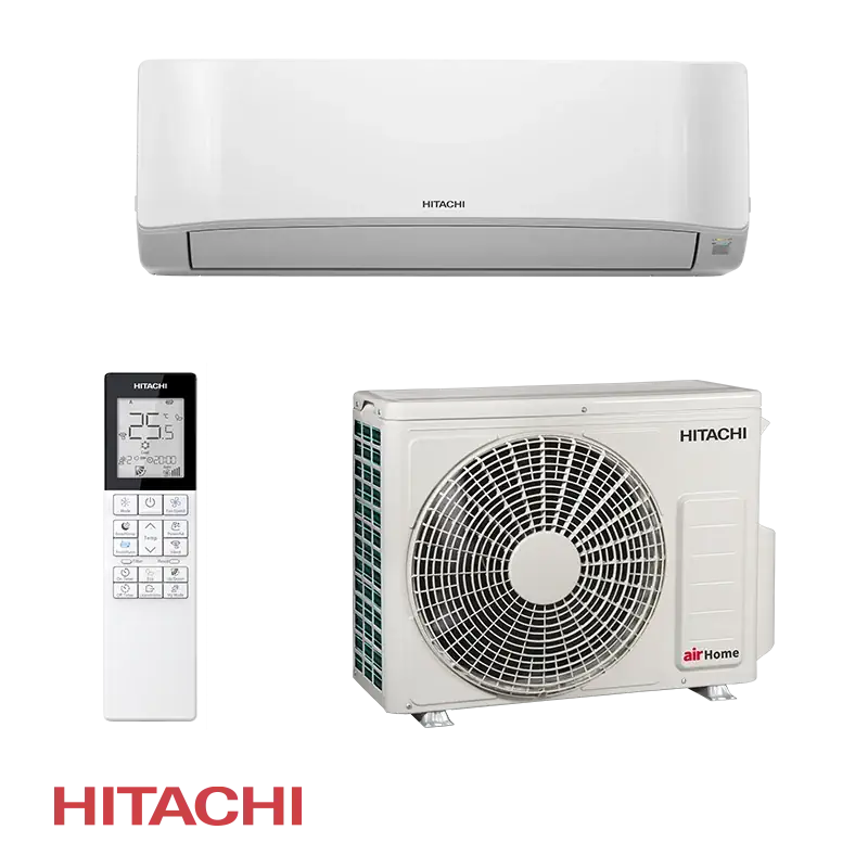 Инверторен климатик Hitachi AirHome 400 RAK-DJ25PHAE RAC-DJ25PHAE вътрешно и външно тяло Инверторен климатик Hitachi AirHome 400 RAK-DJ25PHAE RAC-DJ25PHAE вътрешно и външно тяло