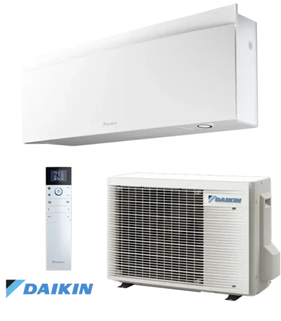 Инверторен климатик Daikin Emura 3 FTXJ20AW RXJ20A в бял цвят с модерен дизайн и висока енергийна ефективност