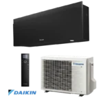 Инверторен климатик Daikin Emura 3 FTXJ35AB в черен цвят с вътрешно и външно тяло