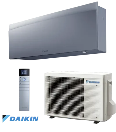 Инверторен климатик Daikin Emura 3 FTXJ25AS + RXJ25A сив вътрешен и външен модул