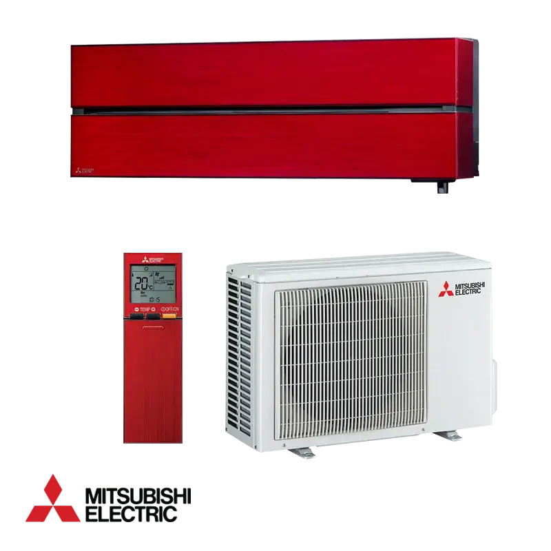 Инверторен климатик Mitsubishi Electric MSZ-LN25VGR MUZ-LN25VG вътрешно и външно тяло червен