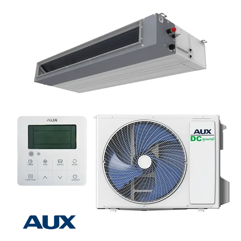 Канален климатик AUX AUMD-H24 24000 BTU инвертор Канален климатик AUX AUMD-H24 NDR3HM2B AL-H24 NDR3HB2U инвертор комплект вътрешно и външно тяло