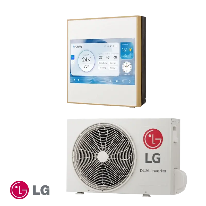 LG Gallery Premium A12GA2 – дизайнерски инверторен климатик 12000 BTU Инверторен стенен климатик LG Gallery Premium A12GA2 с външно тяло A12GA2.U18