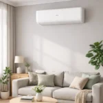 Инверторен климатик AUX Freedom ECO, монтиран в модерна всекидневна