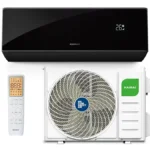 Инверторен стенен климатик KAISAI BLACK PRO HEAT+ KRB-09TLHI KRWB-09TLHO с черен вътрешен модул, външно тяло и дистанционно
