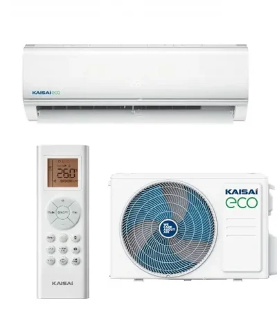 Инверторен стенен климатик KAISAI ECO KEX-09KTKI / KEX-09KTKO с вътрешно и външно тяло и дистанционно управление