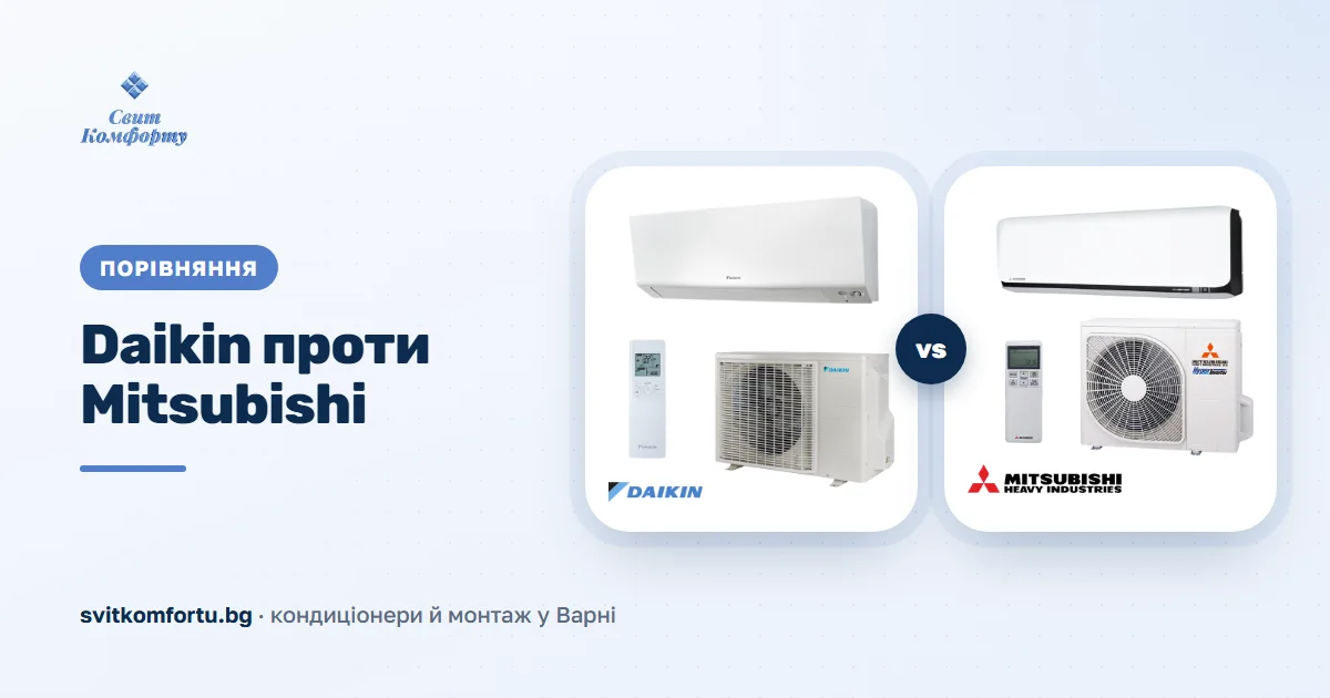 Daikin vs Mitsubishi — кой климатик е по-добър?