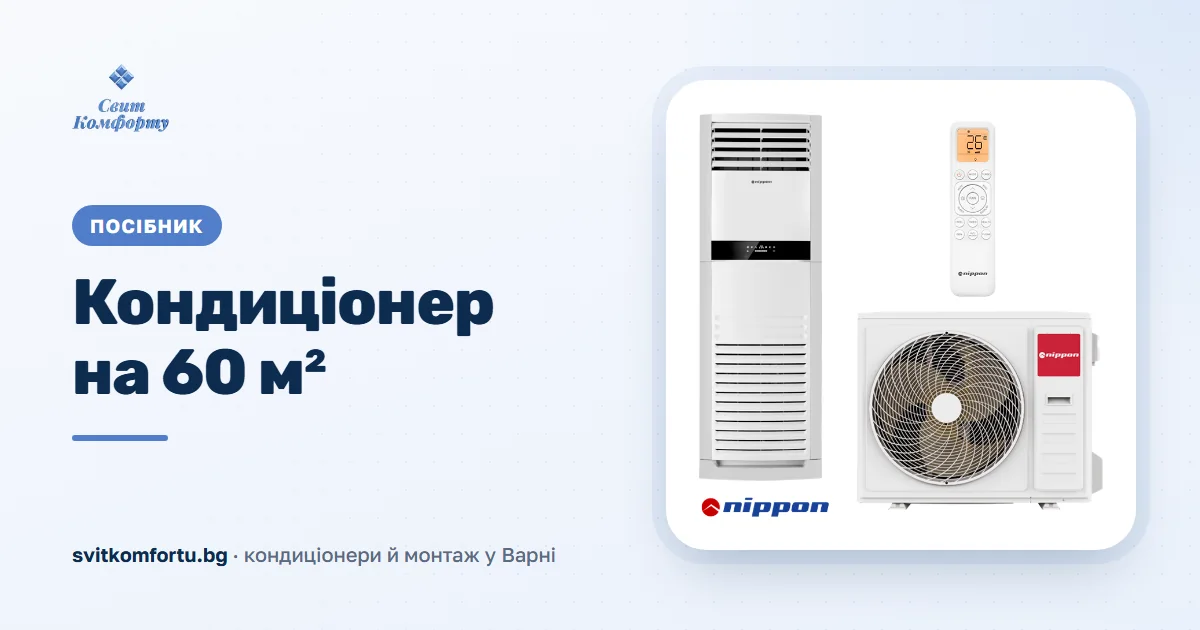 Климатик за 60 кв.м – каква мощност и BTU са нужни