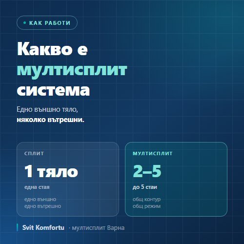 Какво е мултисплит система — едно външно тяло за 2 до 5 вътрешни