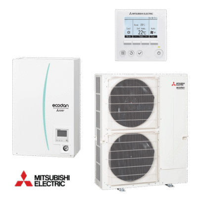 Heat pump Hydro box Mitsubishi Ecodan ERSE-MED + PUHZ-SW160YKA - three-phase