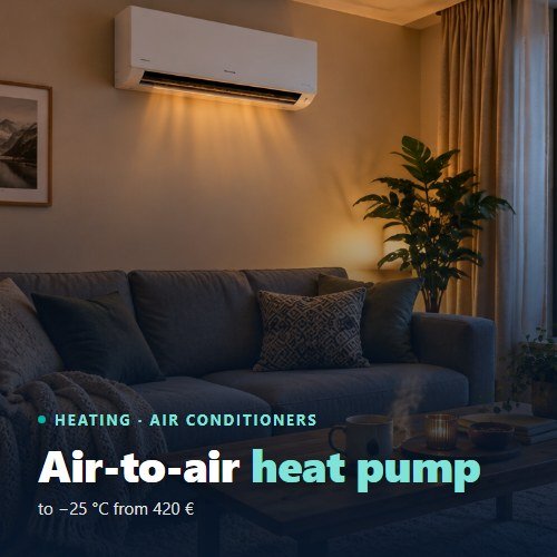 Термопомпа въздух-въздух — климатици, които отопляват до −25 °C от 420 €