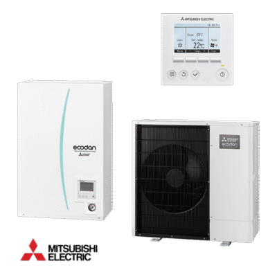 Heating heat pump Hydro box Mitsubishi Ecodan ERSD-VM2D + PUD-SHWM140YAA - Zubadan (three-phase)